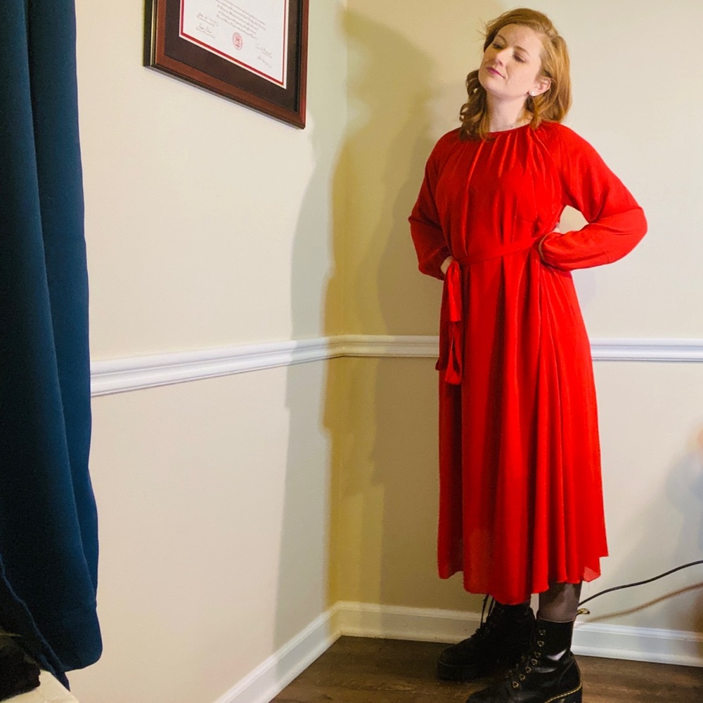 Medium Princess Bride Buttercup dress! Long sleeve chiffon dress, worn once